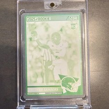 Shedeur Sanders Printing Plate 1/1 Panini Score Rookie Gem Masters. One of One