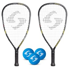 Gearbox Gb50 Racquetball 2-Player Kit Includes 2 Gb50 Racquets And 3-Pack Blue