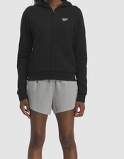 Reebok Women's Black Identity Fleece Full-Zip Hoodie Size M