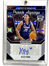 AZZI FUDD #AF 2024-25 Panini NIL Private Signings HOLO Sparkles AUTO UConn /199