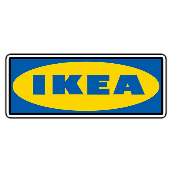 Logotipo IKEA #1 Pegatina Impermeable Vinilo Calcomanía Troquelada Laptop Coche
