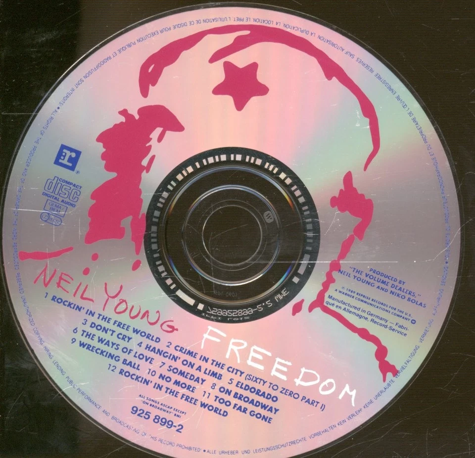 Neil Young Freedom CD Europa Reprise 1989 CD. Hat Aufkleber Mit Ausrufezeichen - Bild 3 von 3