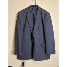 Bert Pulitzer Mens Gray 100 Wool 2 Button Blazer Sport Coat 48 Regular 1506-166