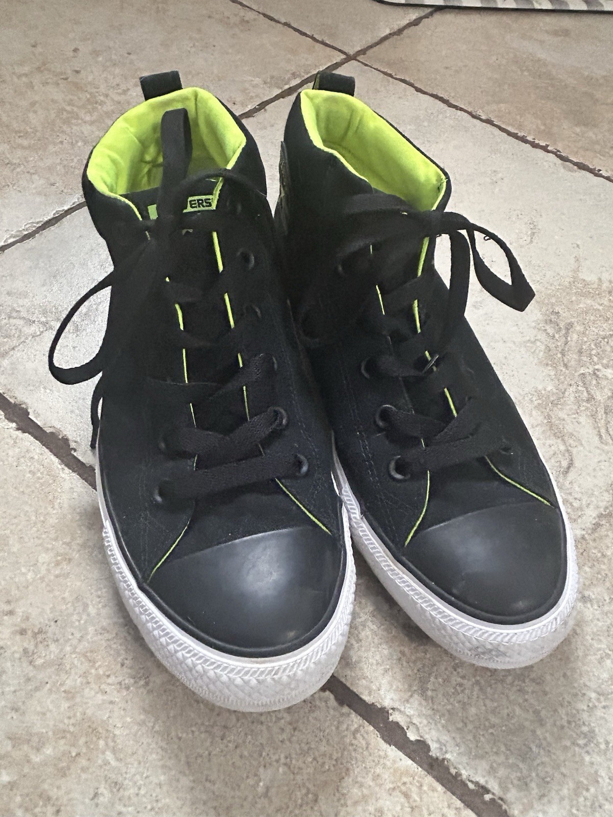 SAOLA converse top alto uomo 9 5 nero e verde stile 154881F