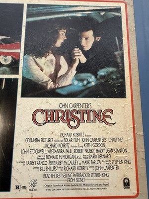CHRISTINE JOHN CARPENTER 1983 HORROR CED VIDEODISC -STEPHEN KING