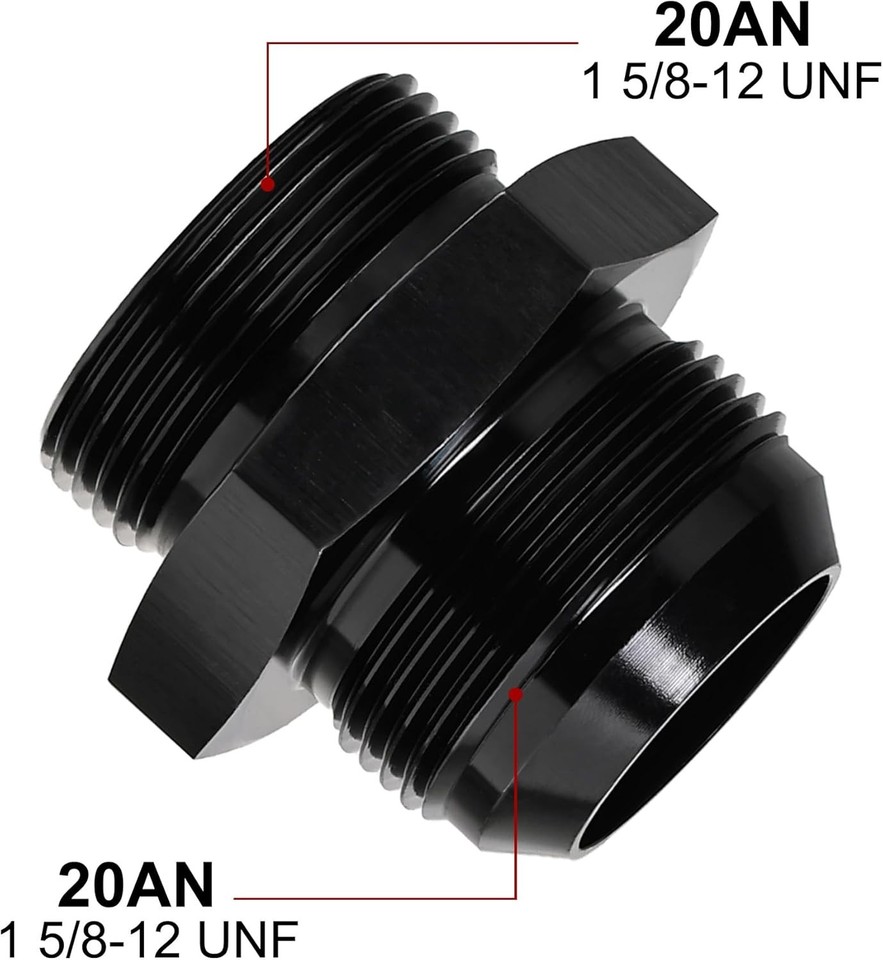 For High Flow Fuel System AN20 to AN20 ORB Male O-Ring Fitting 2pcs | eBay