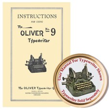 Oliver 9 Typewriter User Manual Instruction Owner's Guide Booklet Number Nine thumbnail
