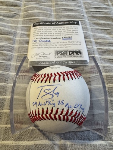 TARIK SKUBAL SIGNED BASEBALL PSA COA AUTHENTIC AUTOGRAPH INSCRIBED TIGERS AUTO