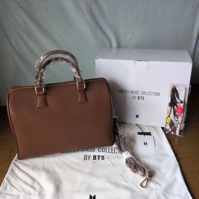 BTS Artist Made Collection V Taehyung Mute Boston Bag brown