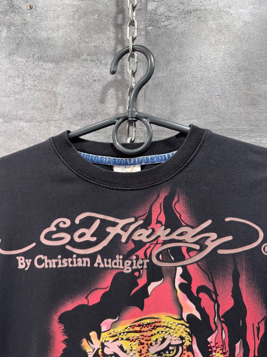 Vintage Ed Hardy by Christian Audigier Big Logo Tiger T-Shirt