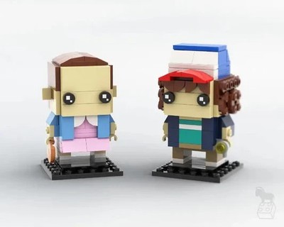NEW 214PCS Stranger Things Brickheadz Dustin and Eleven Building Blocks Set