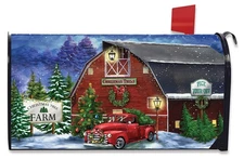 Briarwood Lane Christmas Tree Farm Pickup Mailbox Cover