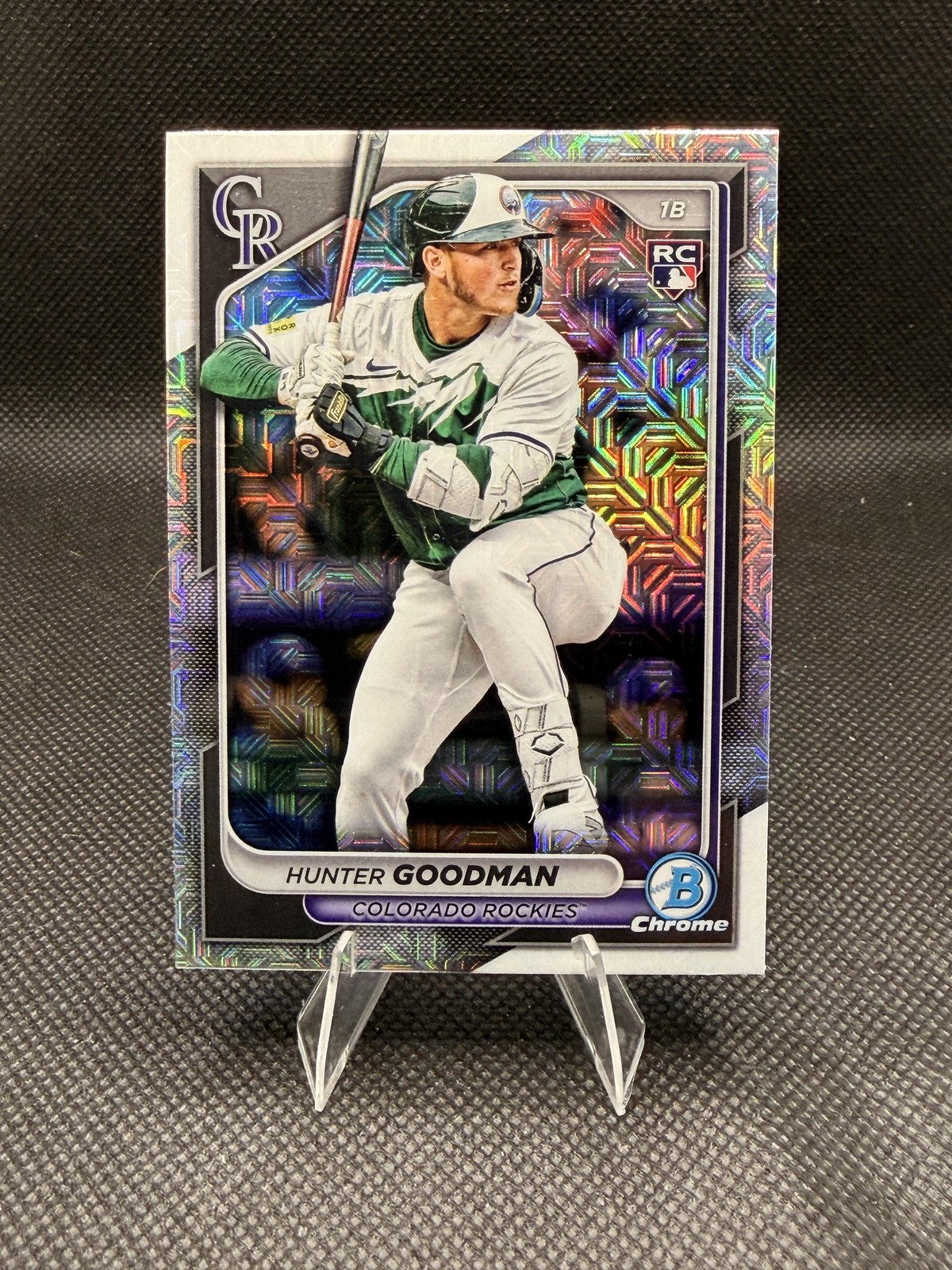 2024 Bowman Chrome #25 Hunter Goodman Mojo Refractors Rookie RC