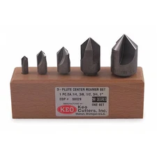 Keo 917-000-012 90 Deg 3 Flute 5 Piece Center Reamer Set Co