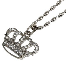 Dolce&Gabbana Crown Pendant Necklace Women Silver One Size