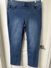 Gloria Vanderbilt Pull On Amanda Denim Jeans Sz 16 Stretch Comfy Wash And Wear