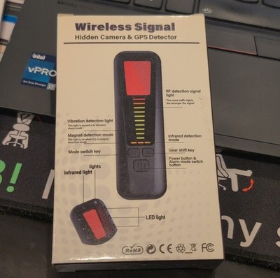 Hidden Camera & GPS Detector with RF, Magnet, Infrared, Vibration, LED Light
