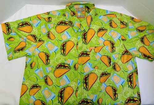 Dixxon Flannel Co Rim Liquor Herren XL Knopf Hemd Taco Margarita Hawaii Party - Bild 5 von 13