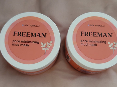 Freeman Pore Minimizing Mud Mask Clay Detox 2-Pack Paraben Sulfate Free 2 oz
