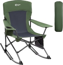  Outdoor Rocking Camping Chair Folding Portable Rocker (Green)