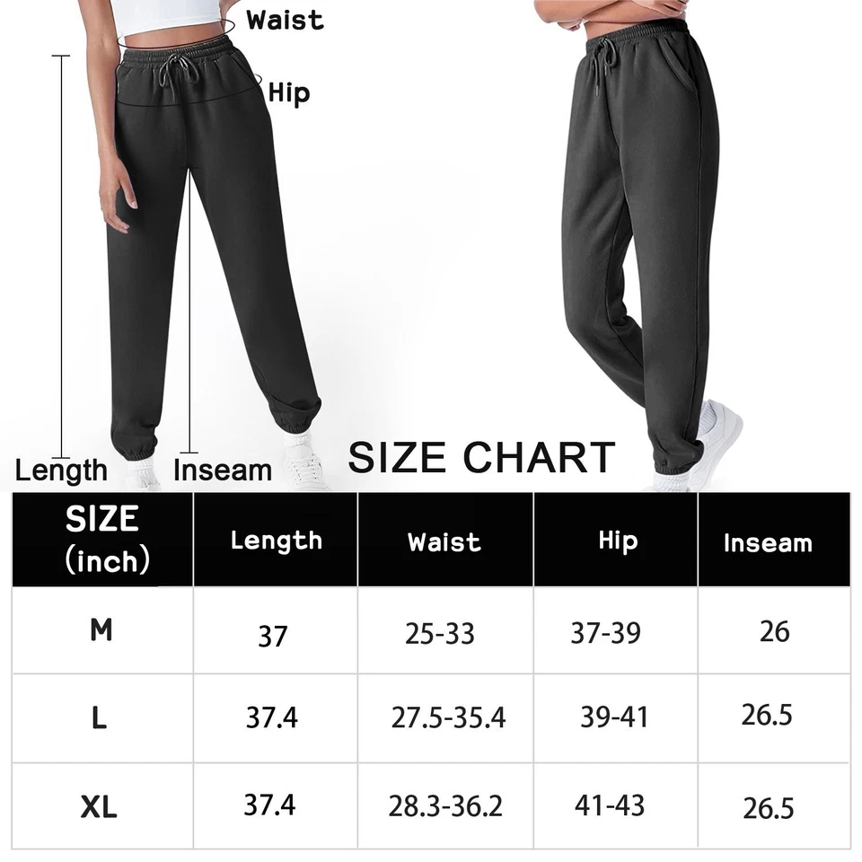 Calça de moletom feminina de inverno forrada de lã com cordão calça jogger corrida academia - Imagem 2 de 4