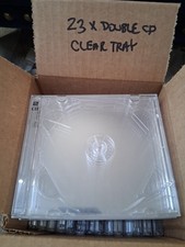 23 Used Double 2xCD Jewel Cases With Clear Tray