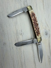 Schrade Rancher 3 Blade Folding Pocket Knife - Staglon Handle - Model 1136002 — photo 4