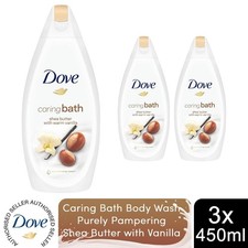 Image of Dove Body Wash Moisturising Cream Caring/Pampering/Soothing 3x, 6x or 12x, 450ml
