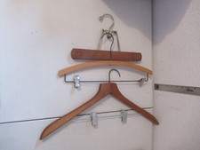 Vintage lot of wooden hangers 8 clamp hangers more NICE