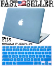 Hard Shell Clip Snap-On Case + Keyboard Skin For MacBook Air 13" A1369 / A1466