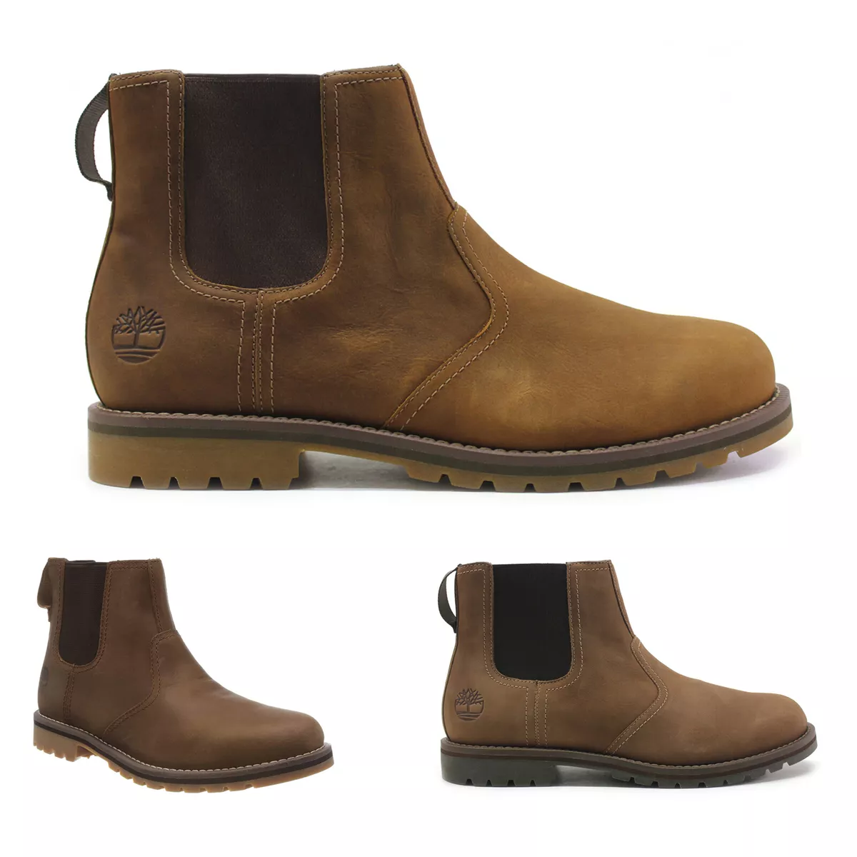 Timberland Mens Boots Larchmont II Casual Pull On Ankle Leather