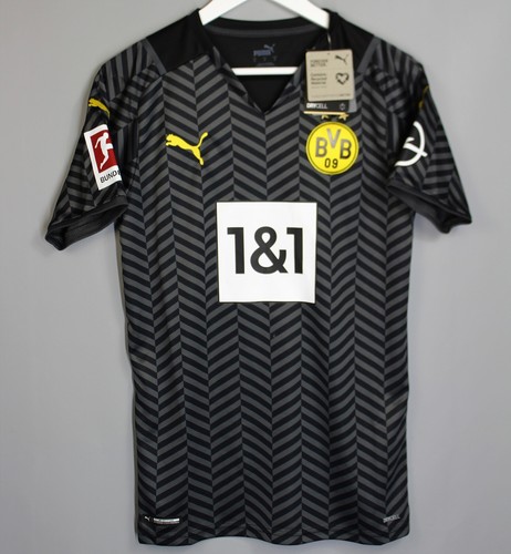 NEW BORUSSIA DORTMUND 2021 2022 AWAY FOOTBALL SHIRT JERSEY TRIKOT #9 HAALAND - Picture 2 of 6