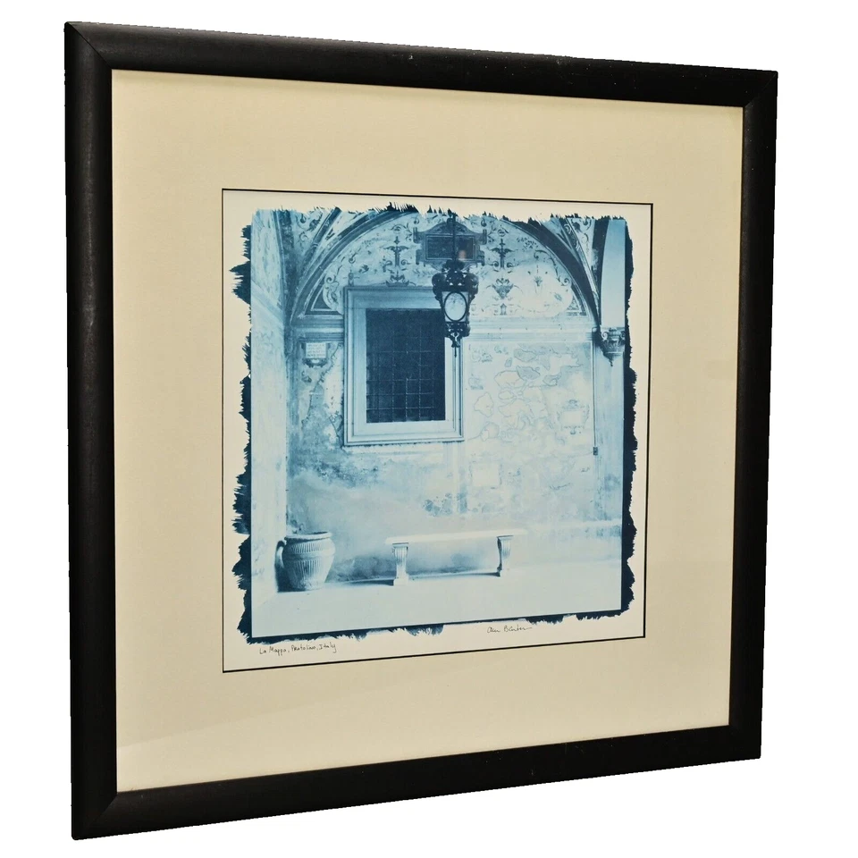 ALAN BLAUSTEIN 原版复古签名 La Mappa 长椅有色照片打印 — 第 3/4 张图片