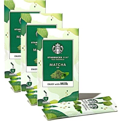 STARBUCKS VIA MATCHA GREEN TEA For JAPAN 3Box(17g:5Sticks)( only