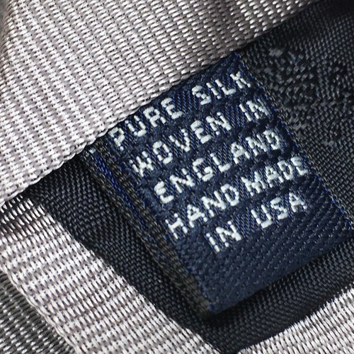 NEW Brooks Brothers Makers Classic Tie Gray 100% Silk Woven England Made USA - Picture 5 of 7