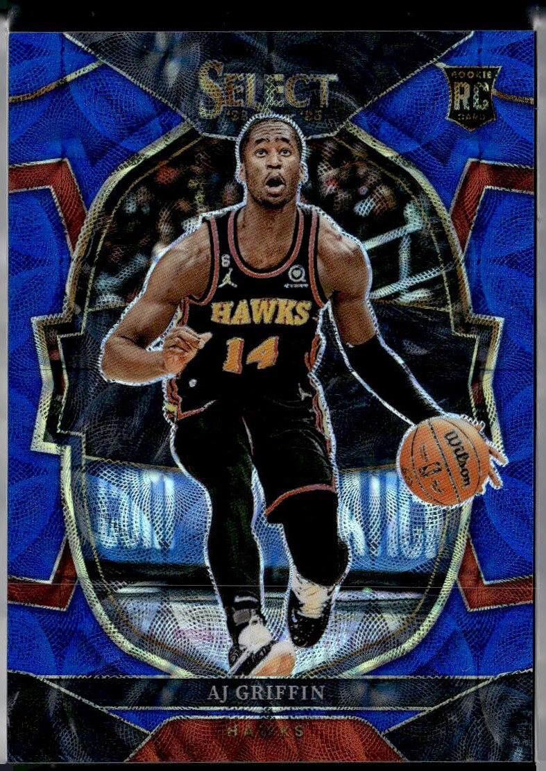 2022-23 Panini Select #88 AJ Griffin Blue Scope Prizms #/249 Rookie Hawks