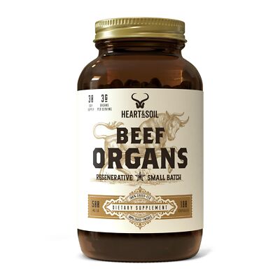 HEART & SOIL Beef Organs Complex   Grass Fed Liver, Heart, Kidney, Pancreas, ...