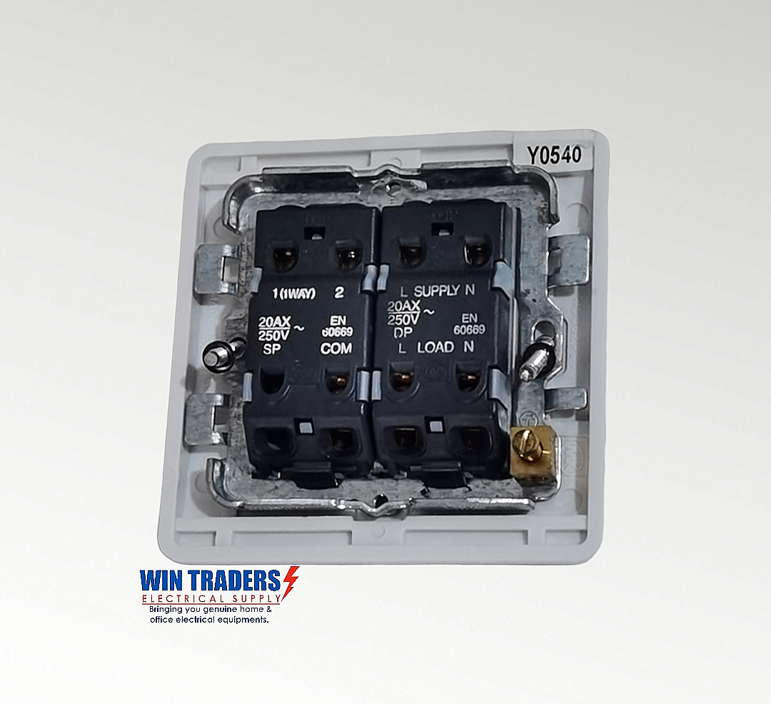 MK Logic K5207WHI 20A DP Dual Immersion Heater Controller Switch with