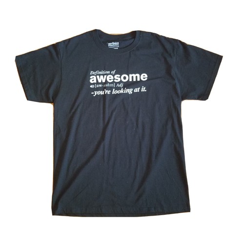 Herren T-Shirt Large Schwarz Kurzarm DEFINITION VON GENIAL YOU'RE LOOK AT - Bild 1 von 7