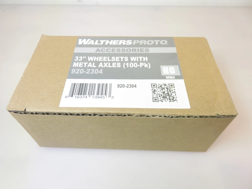 Juegos de ruedas Walthers 920-2304 escala HO 33" metal torneado RP-25 con ejes metálicos 100pk Foto 4 de 4