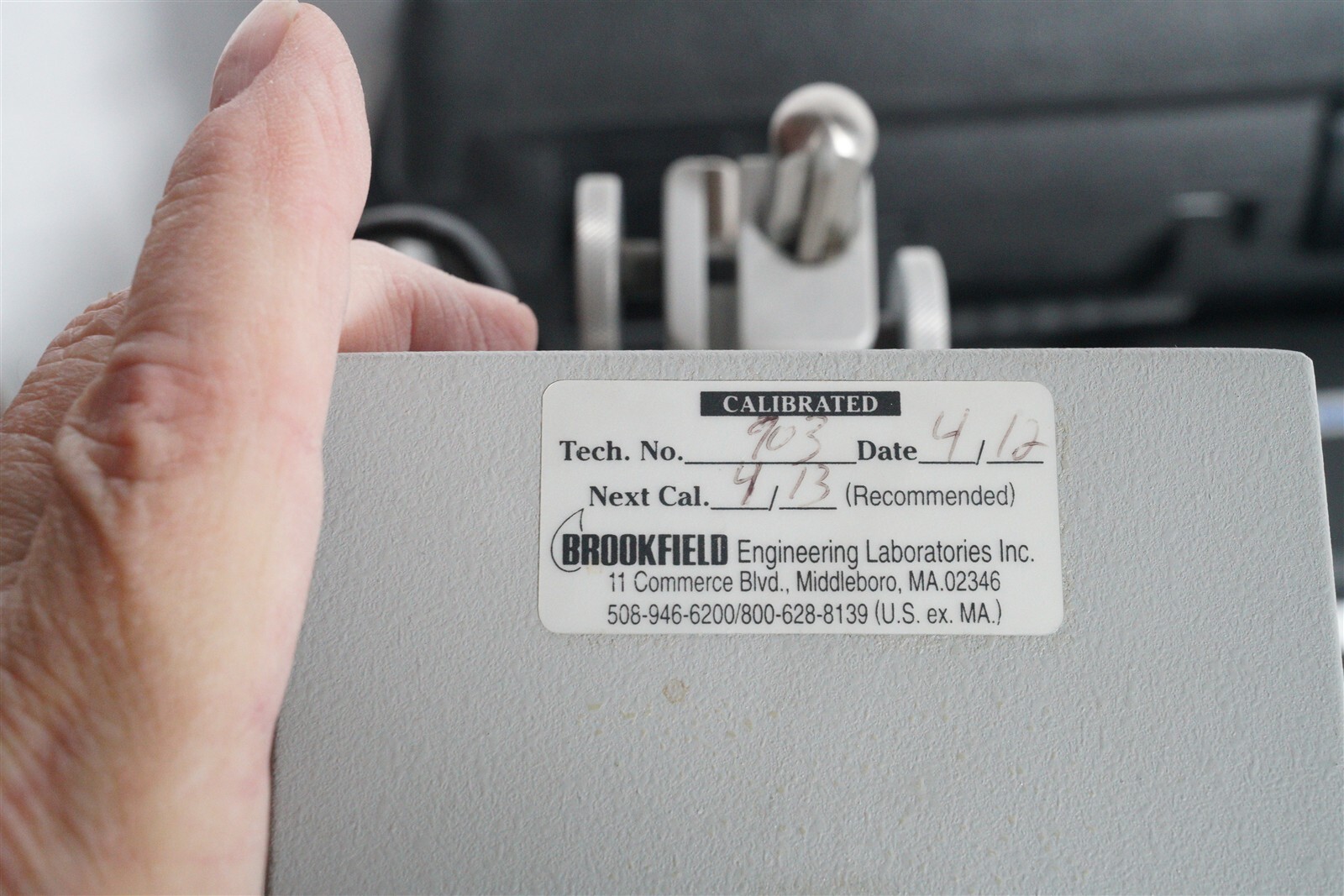 Brookfield LVDVII+ Programmable Viscometer, Stand, Case, Without Spindles