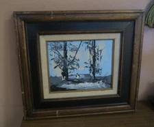 Morris Katz 1975 Original Oil Painting On Panel Trees Landscape Signed Framed