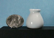 Mini round vase dollhouse 1" tiny-off-white flower pot   1:12 Bright Delights