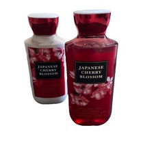 Bath and Body Works Japanese Cherry Blossom Body Wash and Body Lotion Set