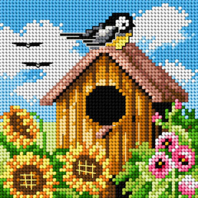 Orchidea Needlepoint canvas for halfstitch without yarn Four Seaseons - Summe...