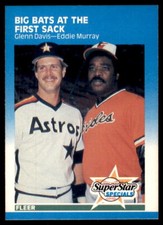 1987 FLEER BASEBALL TRADING CARD #636 GLENN DAVIS & EDDIE MURRAY MINT