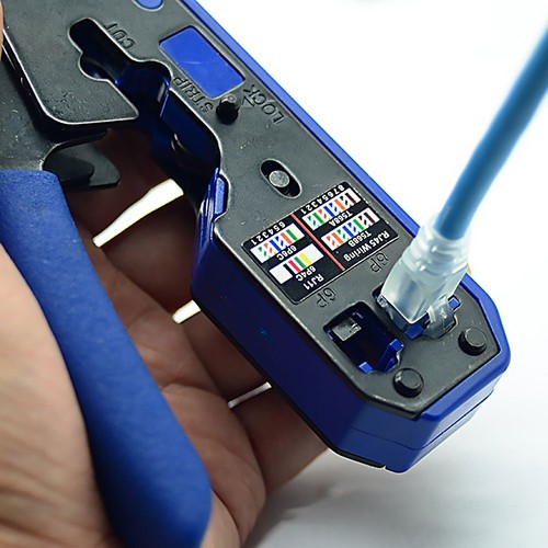RJ45 EZ Crimper Cat5e 6 7 HD Pass Through Network Connector Crimping LAN Tool PB - Picture 5 of 8