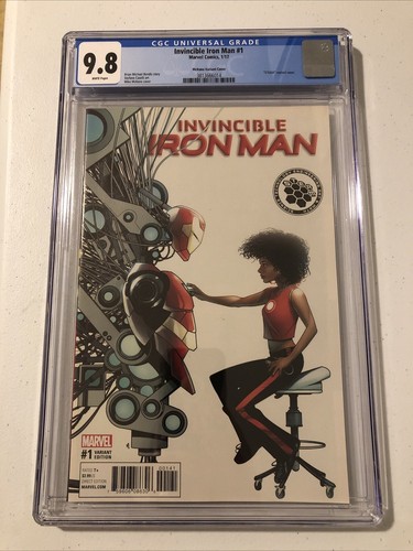 Invincible Iron Man #1 CGC 9.8 “STEAM” Cover Mckone 1:10 1st Riri Williams Solo