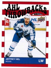 23/24 2023 UPPER DECK UD AHL JEFFREY VIEL TB-12 THROWBACKS RED STRIPES 99/99