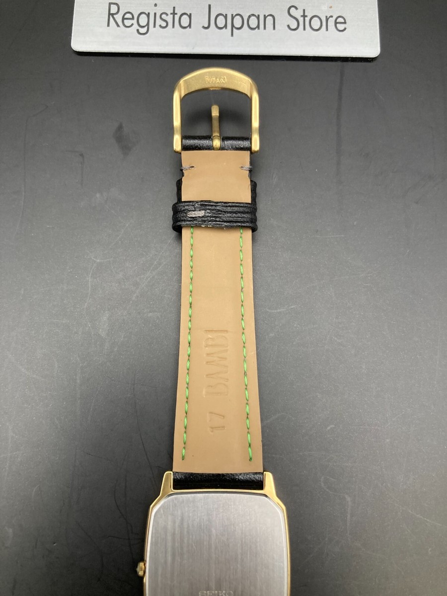 N Mint] SEIKO Dolce 8N41-5160 Mens Vintage Watch Gold Dial Quartz